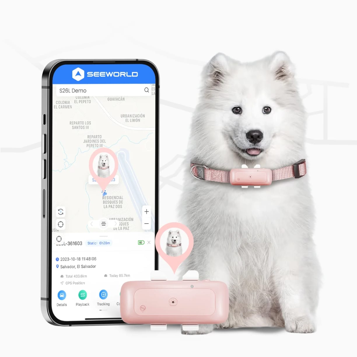 Traceur GPS Animaux Seeworld S26L - vue 1