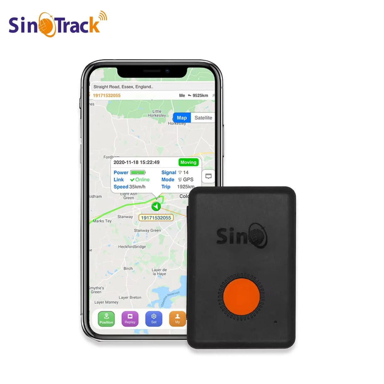 Traceur GPS Portatif Sinotrack avec bouton sos - vue 1